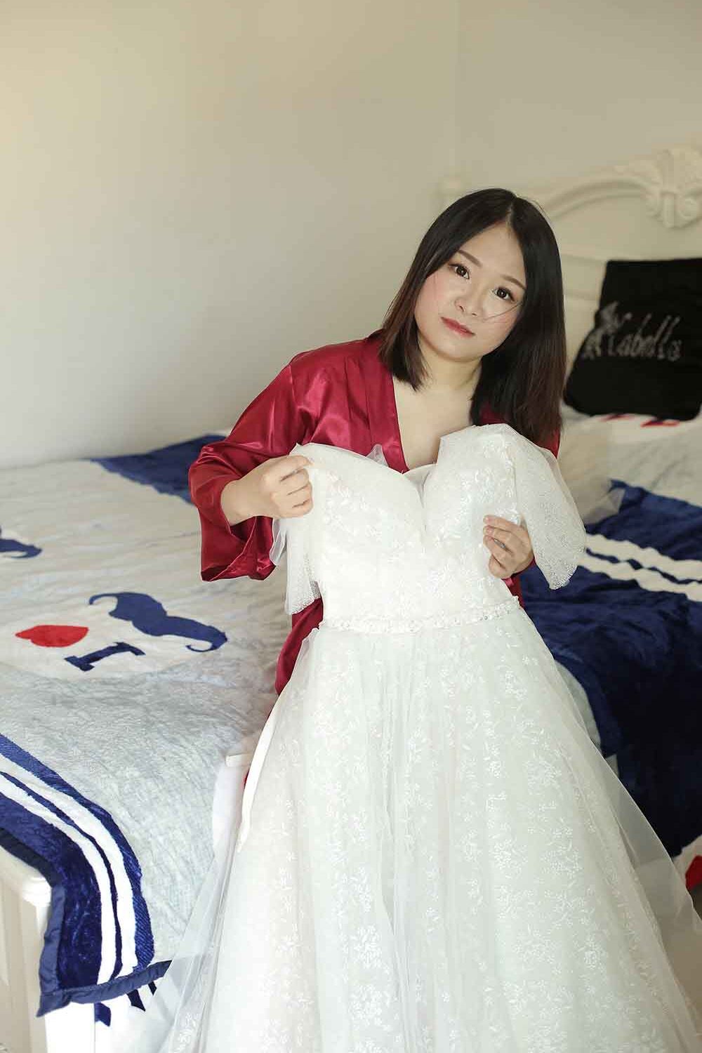 [素人新娘] 身材很丰满富态的新娘婚礼现场实拍写真 H311