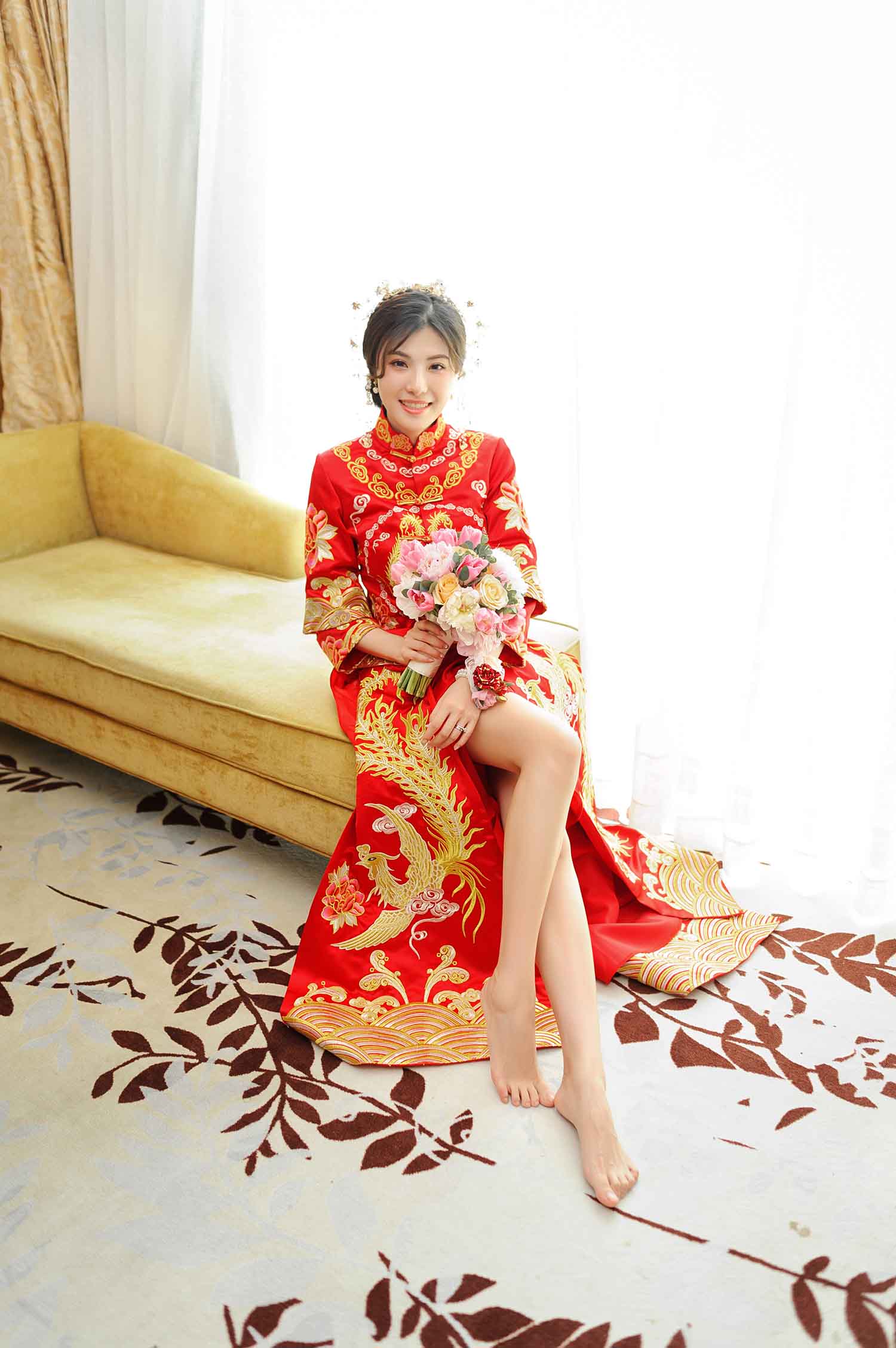 [素人新娘] 皮肤很好的长腿美女新娘婚礼现场实拍写真 H322