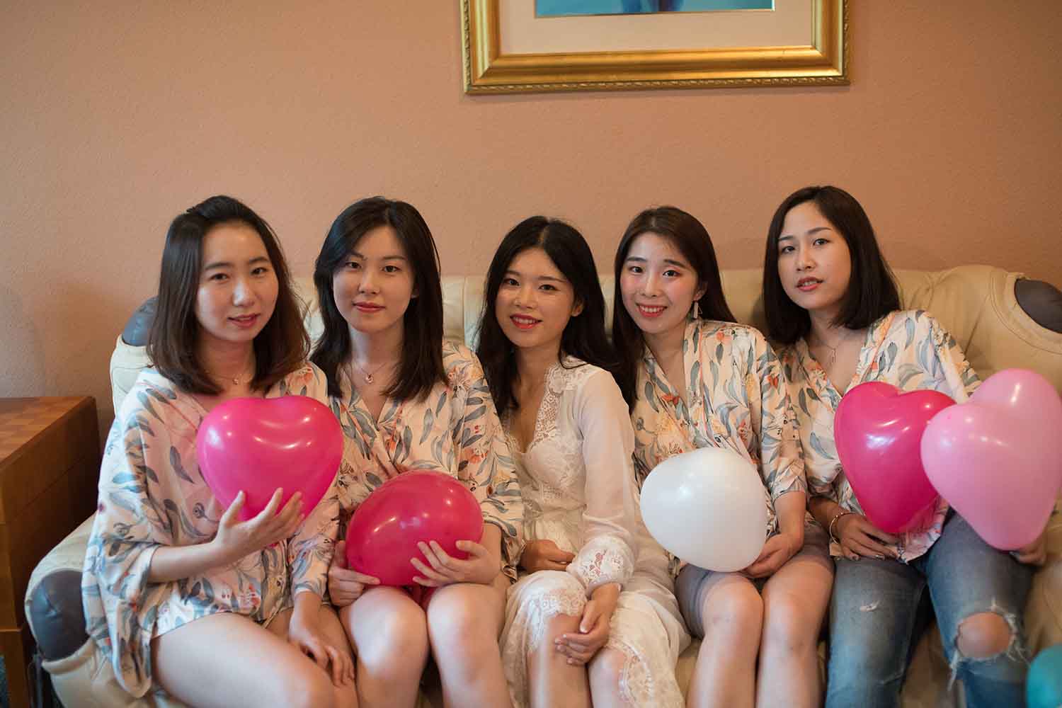 [素人新娘] 红色低胸晚礼服富态新娘的婚礼现场实拍写真 H204