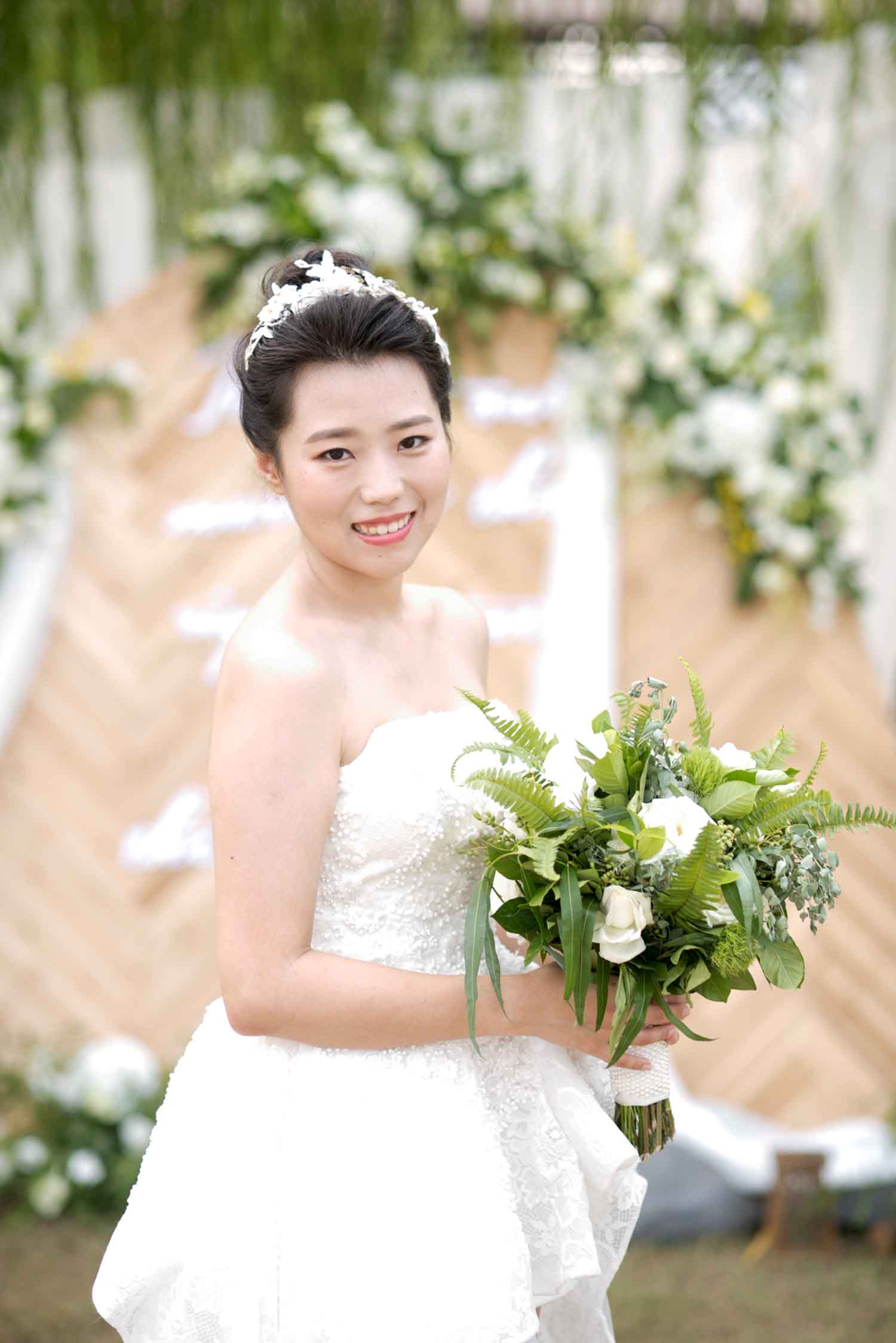 [素人新娘] 素颜也好看的美女新娘婚礼现场实拍写真 H306