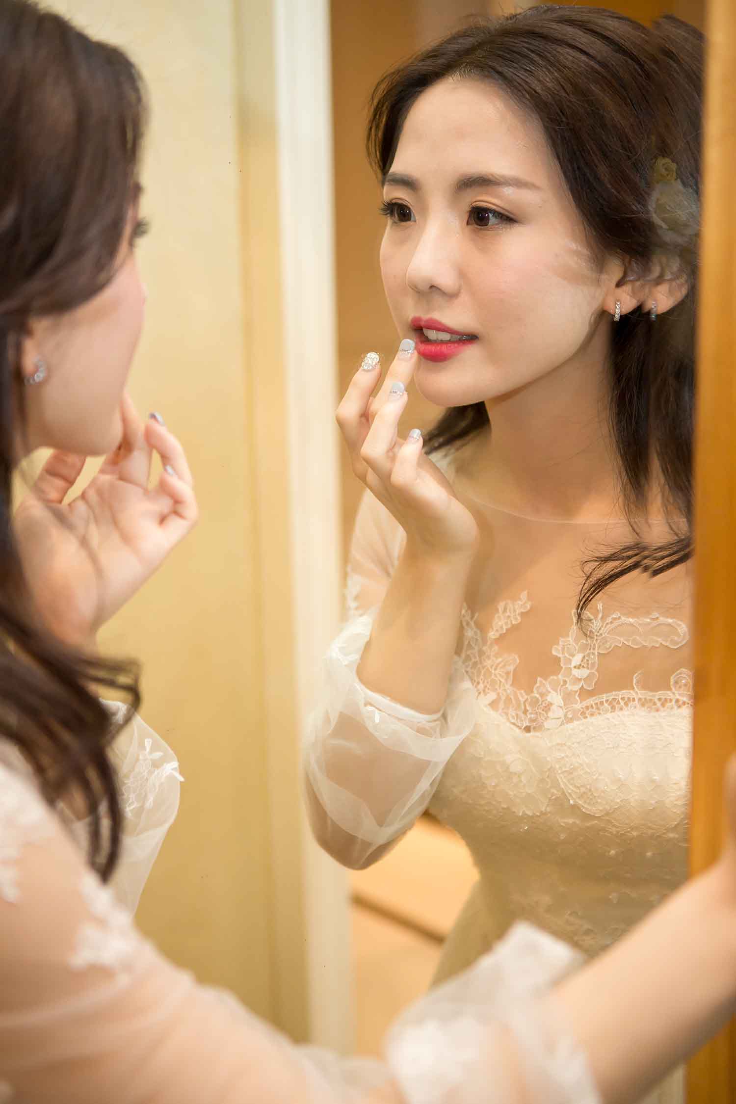 [素人新娘] 小家碧玉型美女新娘婚礼现场实拍写真 H316