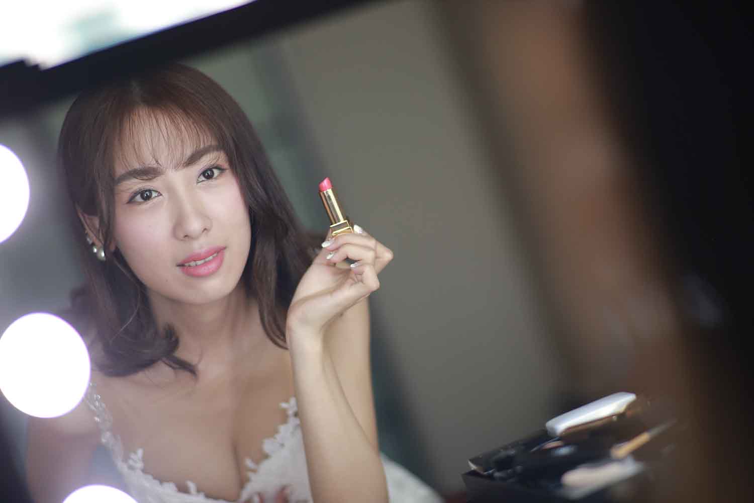 [素人新娘] 婚纱礼服似乎有点大的新娘婚礼现场实拍写真 H319