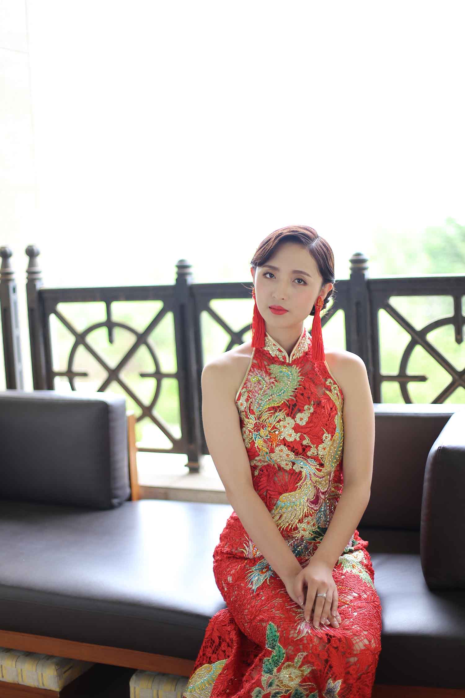 [素人新娘] 拥有豪华伴娘团的气质女王新娘婚礼现场实拍写真 H224