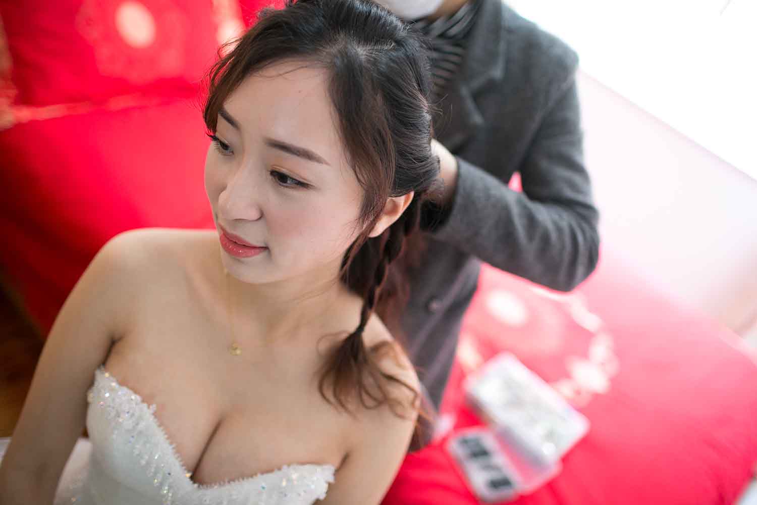 [素人新娘] 身材太诱人的可爱美女新娘婚礼现场实拍写真 H314