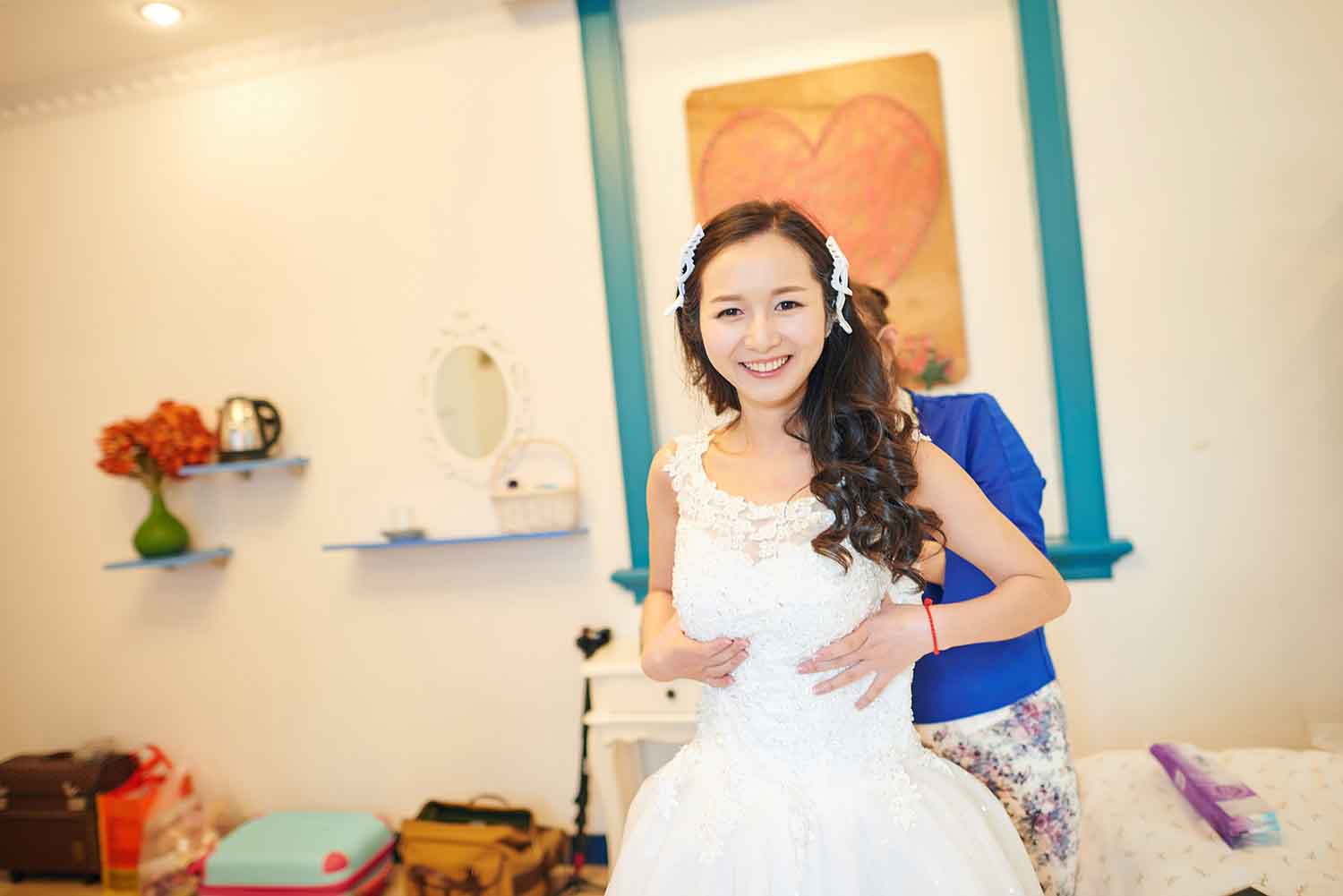 [素人新娘] 前凸后翘的小家碧玉新娘的婚礼现场实拍写真 H206