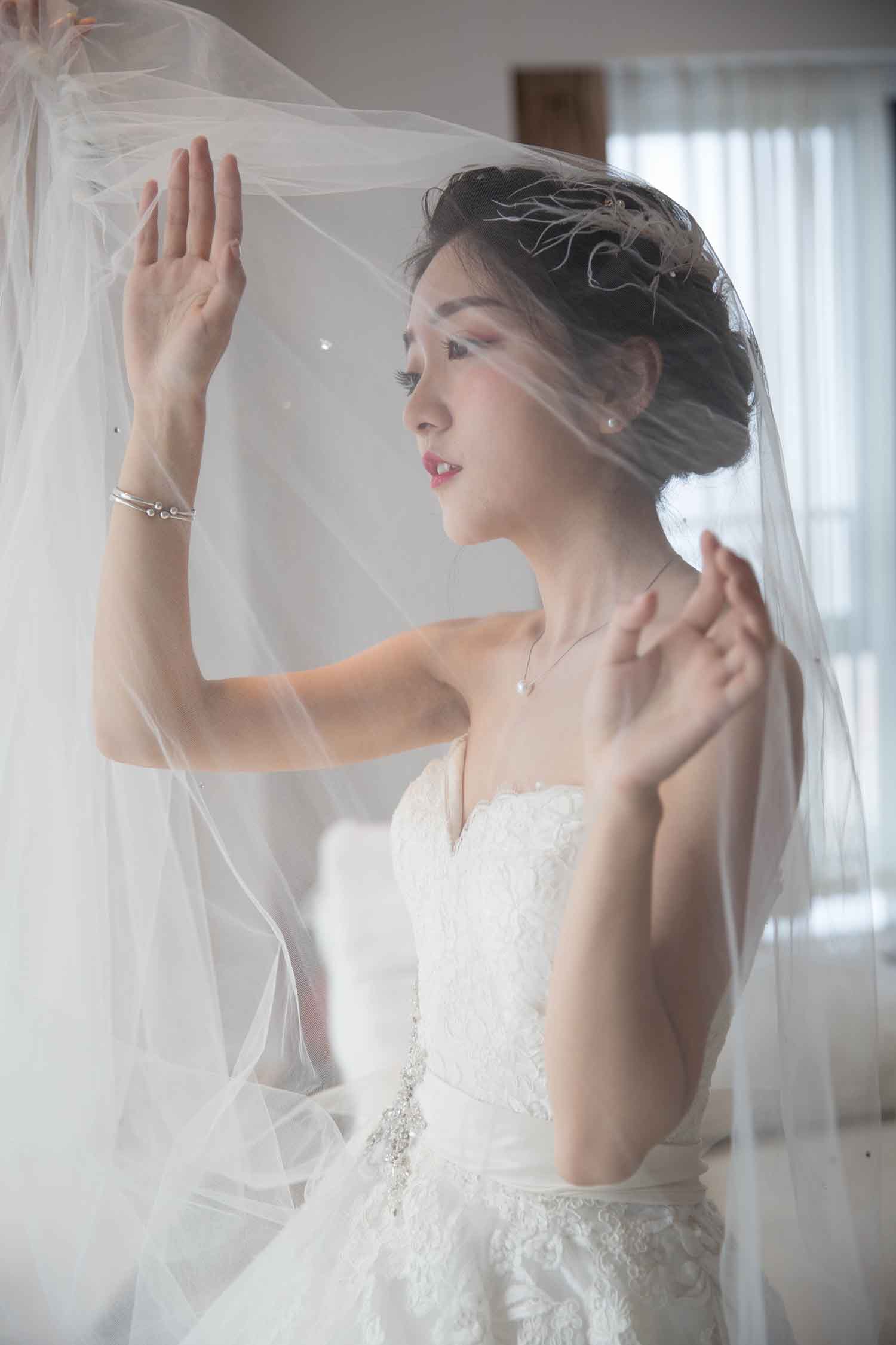 [素人新娘] 甜美可爱的鹅蛋脸美女新娘的婚礼现场实拍写真 H207