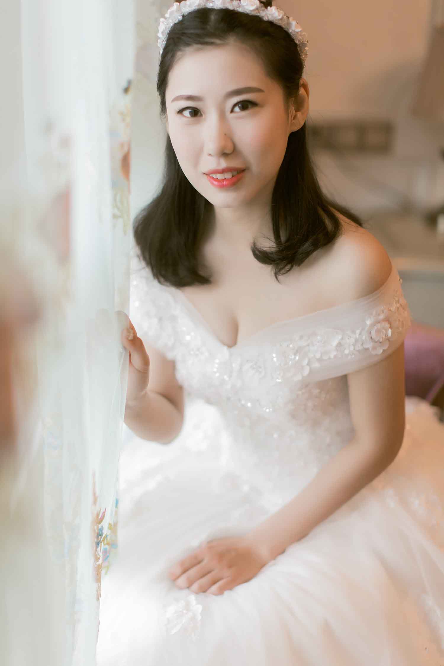 [素人新娘] 小家碧玉气质的可爱新娘婚礼现场实拍写真 H351