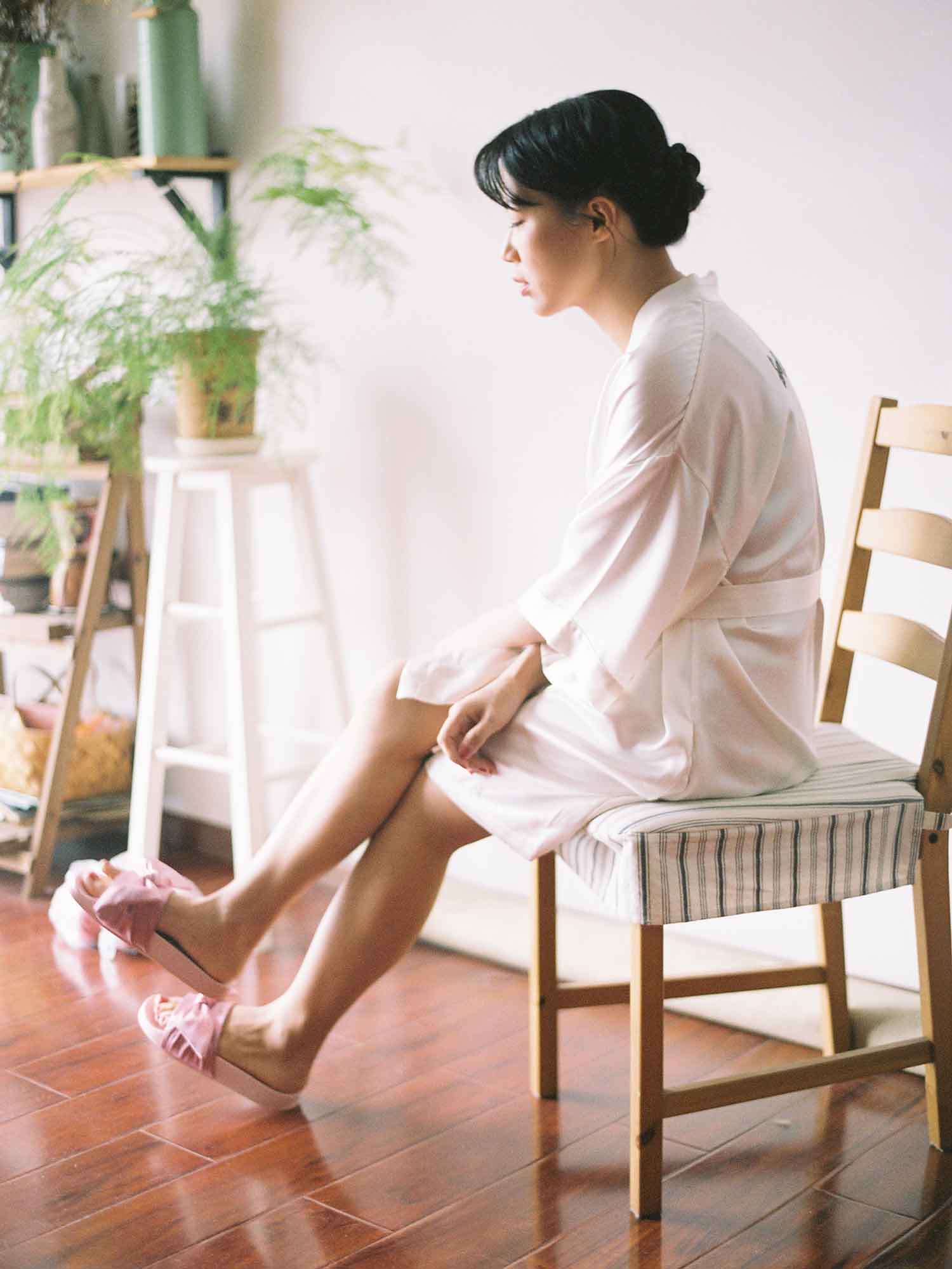 [素人新娘] 穿着黑色性感文胸的新娘婚礼现场实拍写真 H357