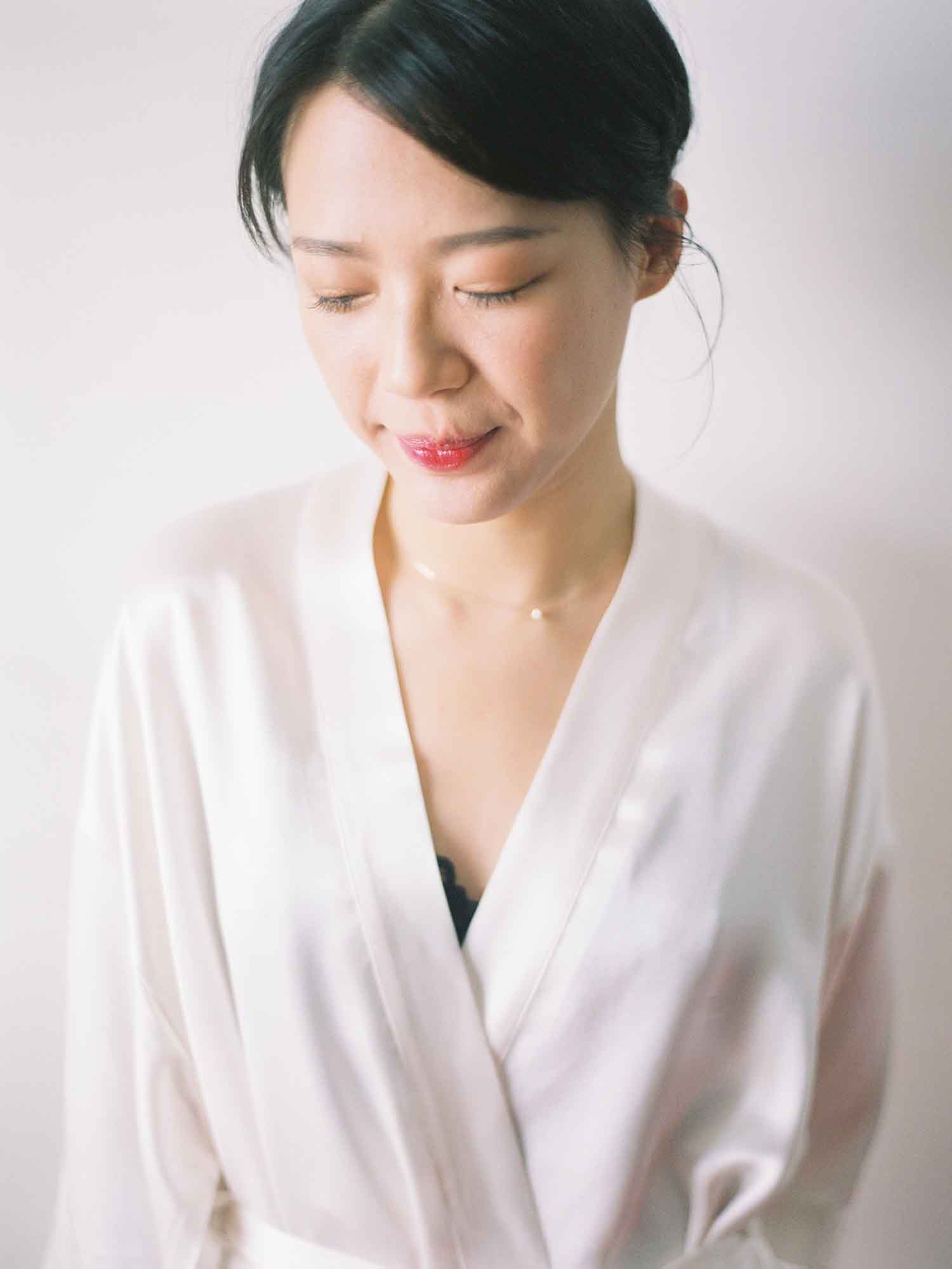 [素人新娘] 穿着黑色性感文胸的新娘婚礼现场实拍写真 H357