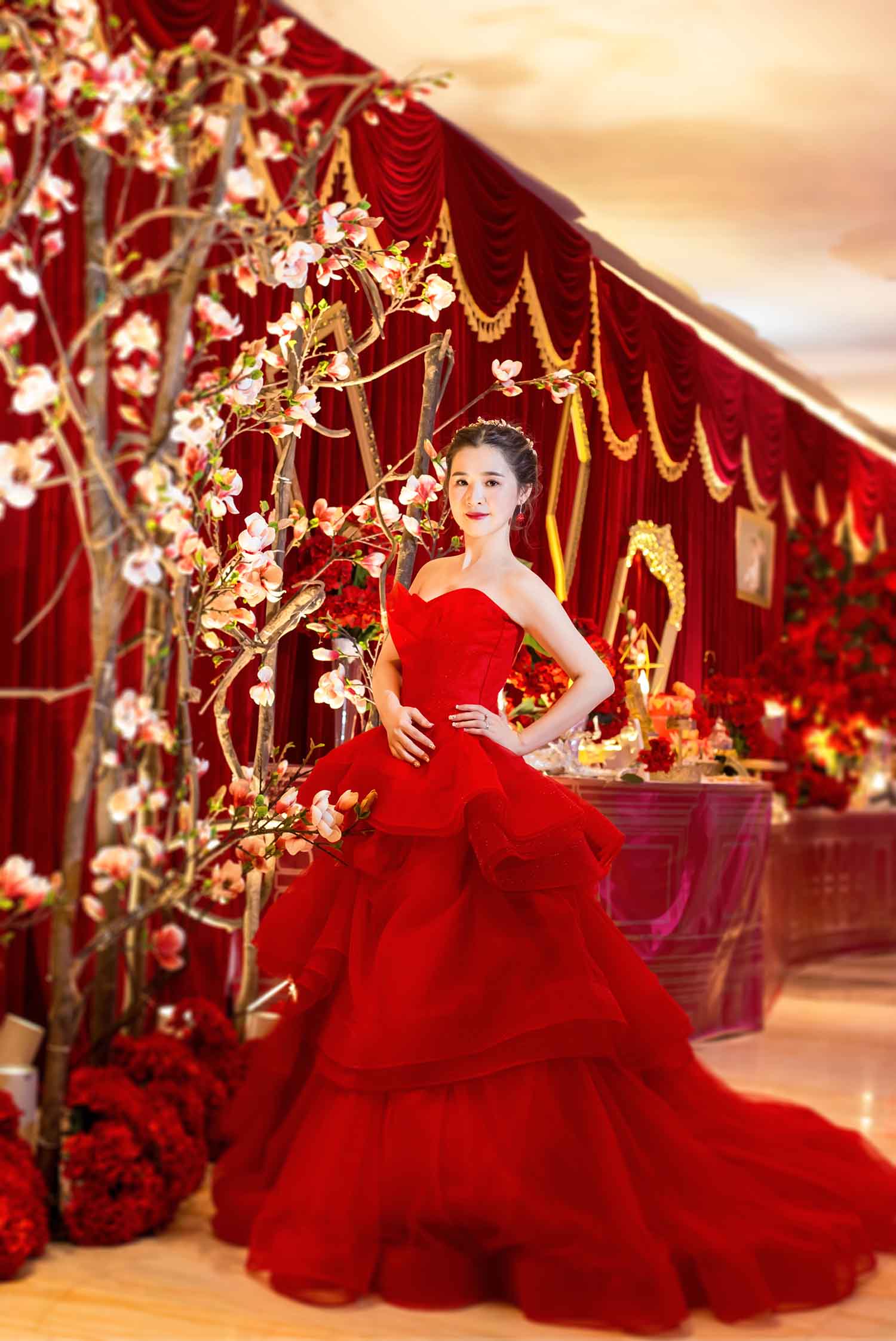 [素人新娘] 皮肤雪白的丰满可爱新娘婚礼现场实拍写真 H349