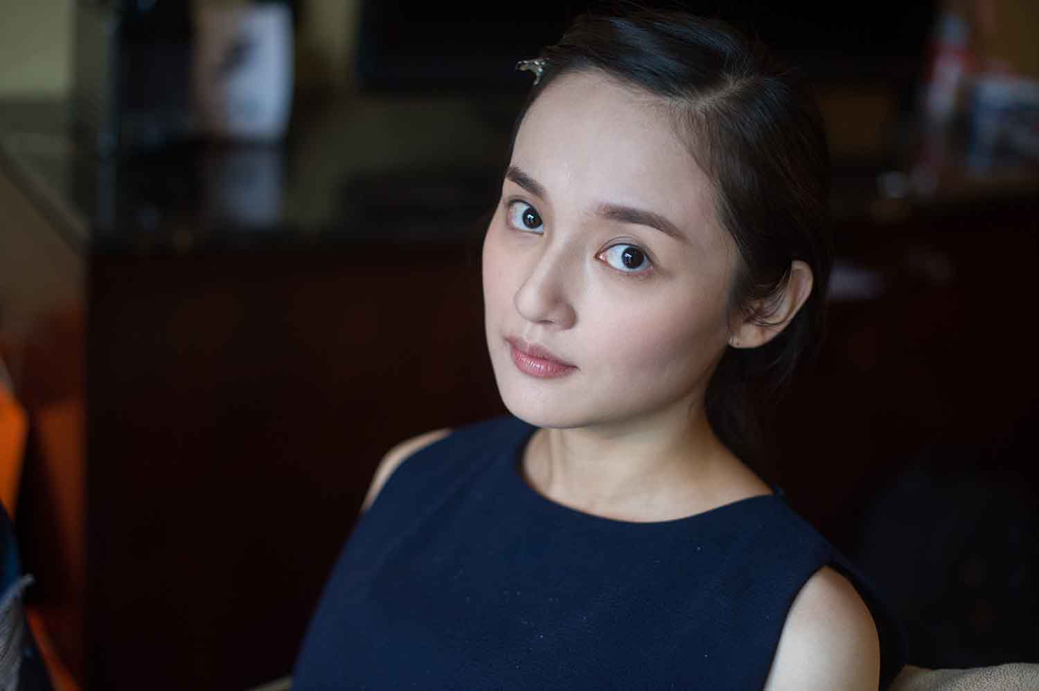 [素人新娘] 有点像张韶涵的大眼睛美女新娘婚礼现场实拍写真 H344