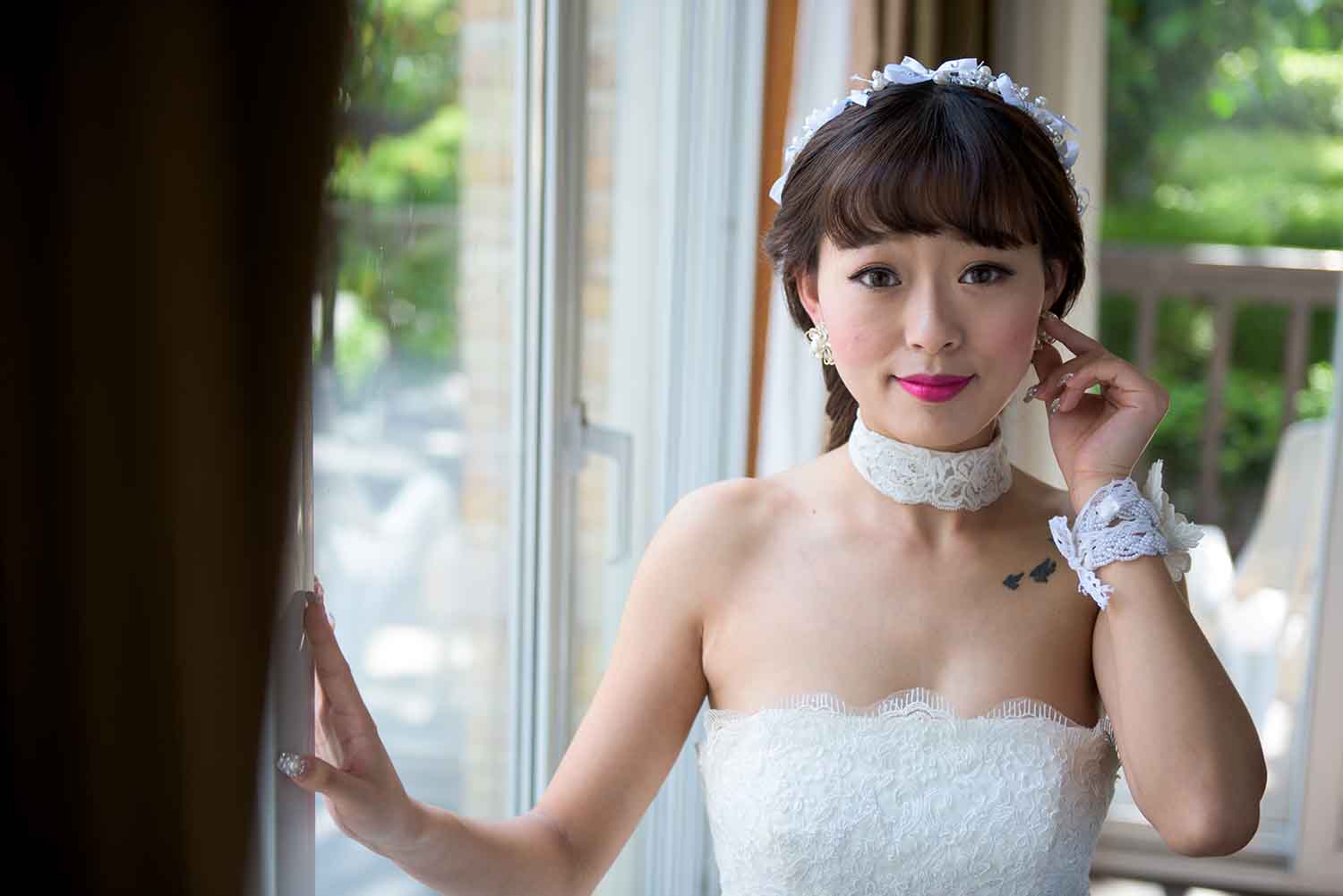 [素人新娘] 喜欢纹身的美女穿着性感比基尼拍摄婚纱照写真 H436