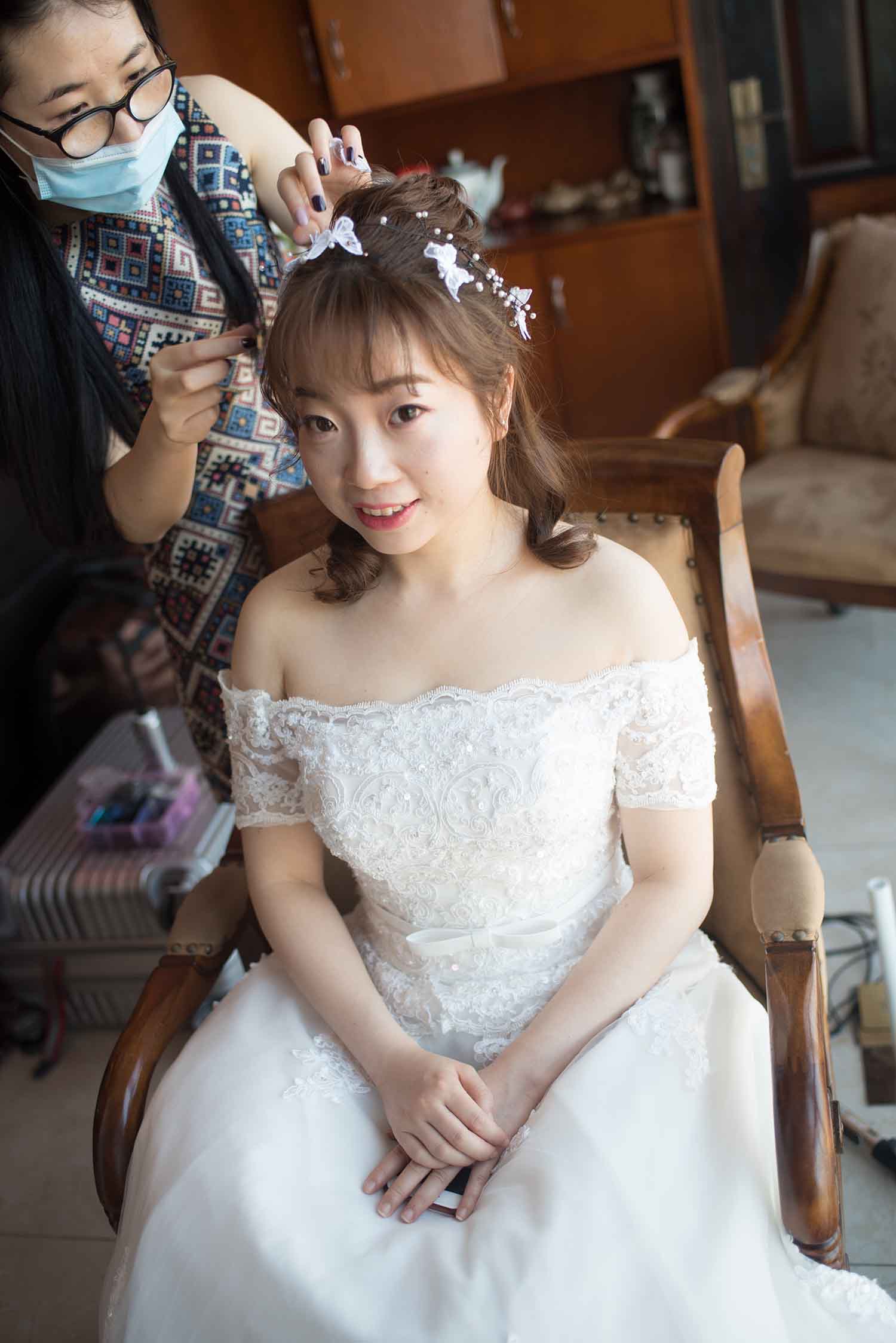 [素人新娘] 小家碧玉类型的多肉可爱新娘婚礼现场实拍写真 H401