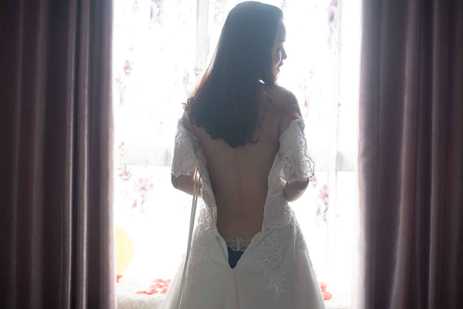 [素人新娘] 笑起来很甜的可爱型新娘婚礼现场实拍写真 H403