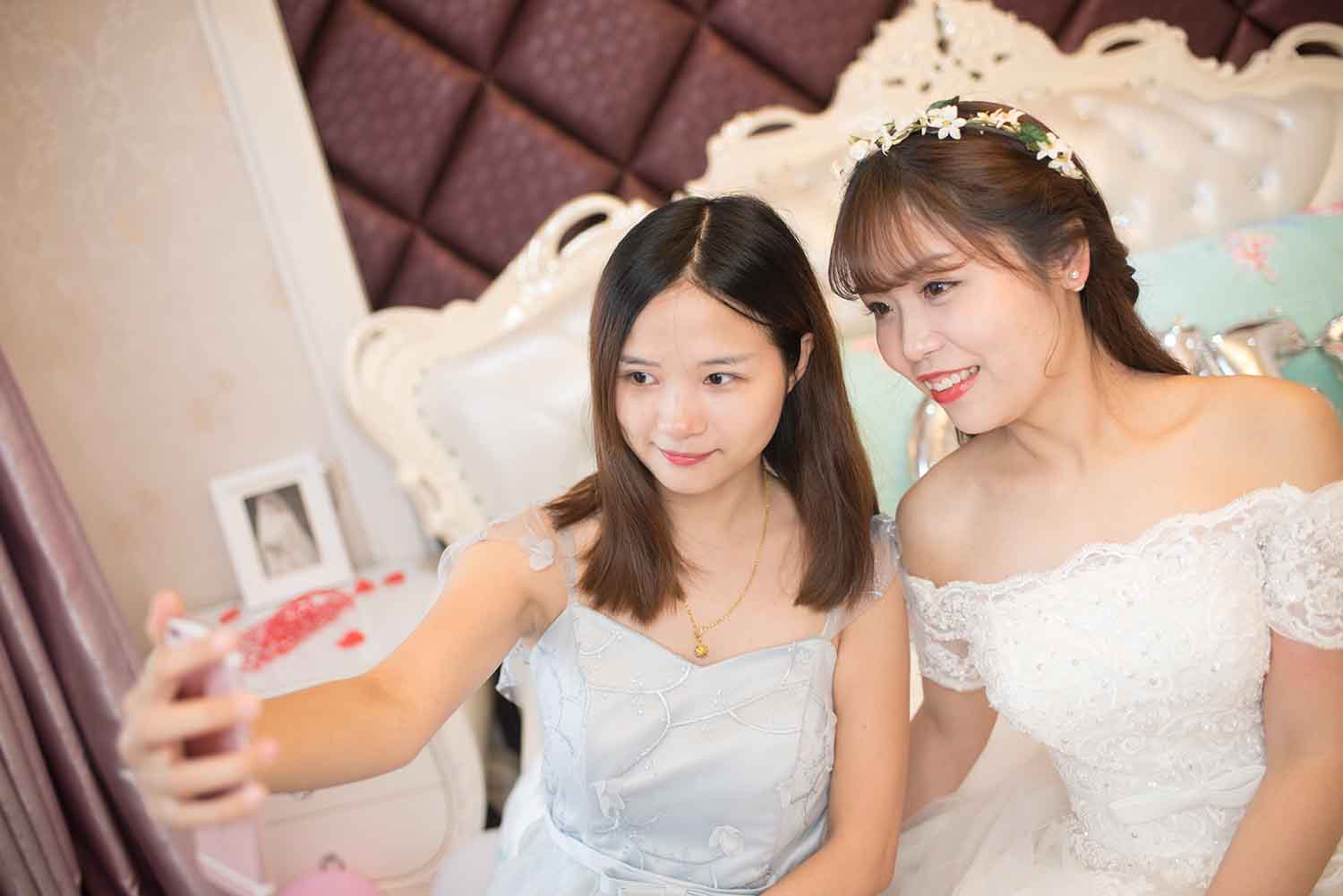 [素人新娘] 笑起来很甜的可爱型新娘婚礼现场实拍写真 H403