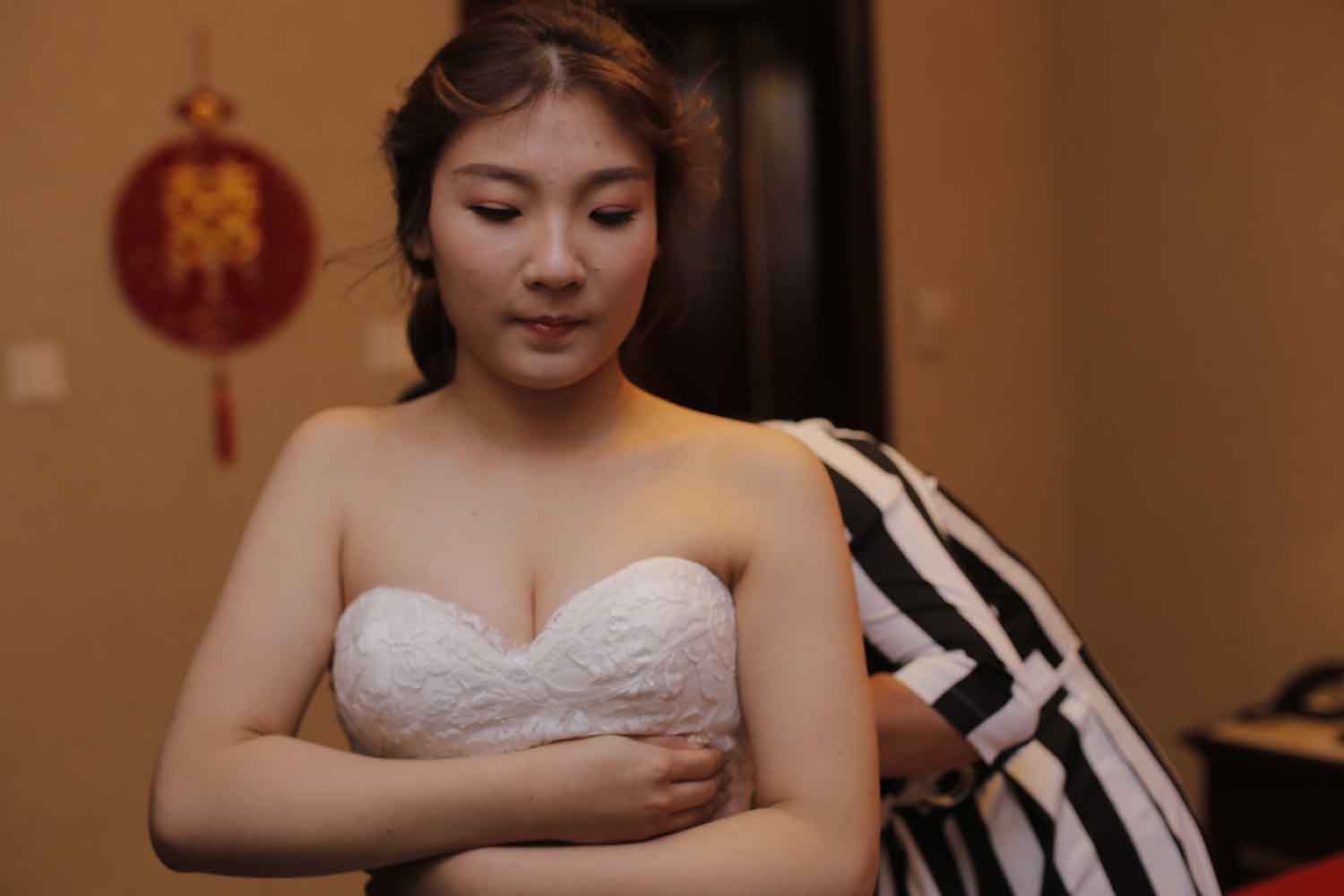 [素人新娘] 眼睛有点小的新娘婚礼现场实拍写真 H459