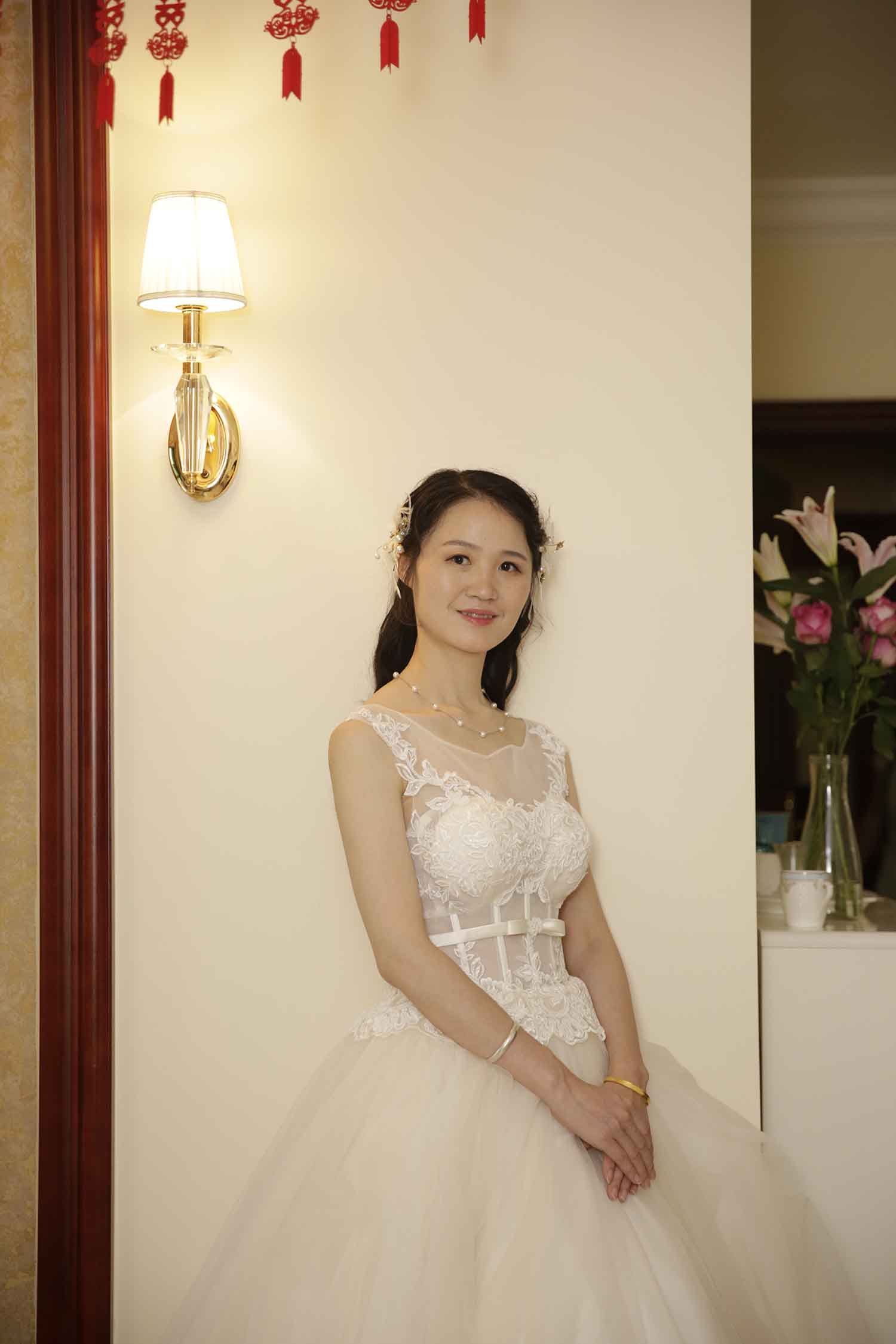 [素人新娘] 看上去很淑女的新娘婚礼现场实拍写真 H404